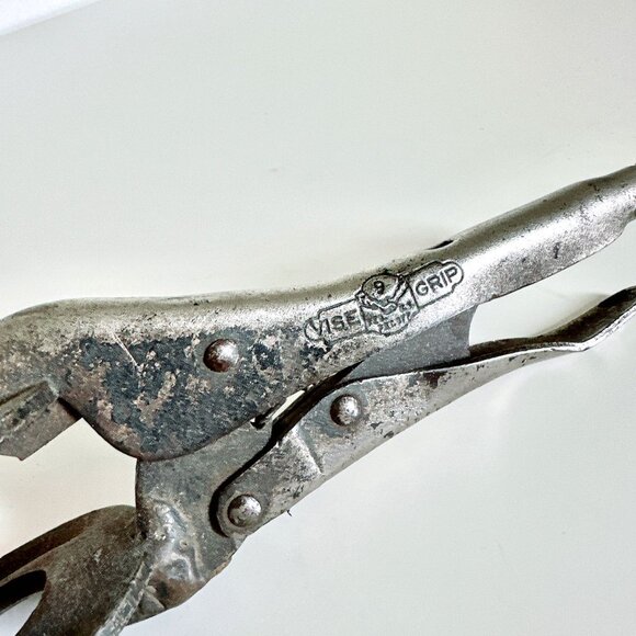 VINTAGE PETERSON MFG VISE GRIP DEWITT NEBRASKA #9 WELDING CLAMP LOCKING - Picture 8 of 11